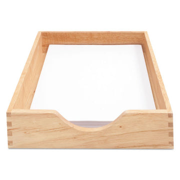 Carver™ Hardwood Stackable Desk Trays, 1 Section, Letter Size Files, 10.25" X 12.5" X 2.5", Oak freeshipping - TVN Wholesale